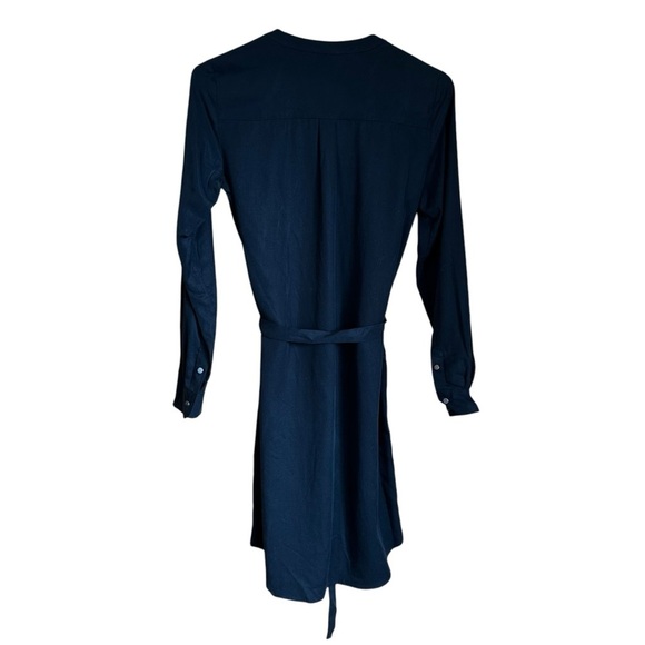 Banana Republic Factory Black Shirt Dress Tie Waist Black Sz 0 - Picture 5 of 8